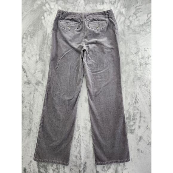 Charter Club Allison Fit Full Length Corduroy Pants Size 8P Gray Straight Leg - Picture 4 of 12